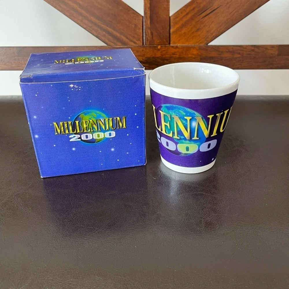 Millennium 2000 mug with box coffee Y2K tea  new in box vintage generation Z